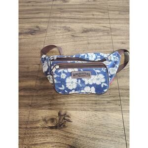 Vintage Y2k Union Bay Hawaiian Flower Fanny Pack Hip Bag Belt Bag